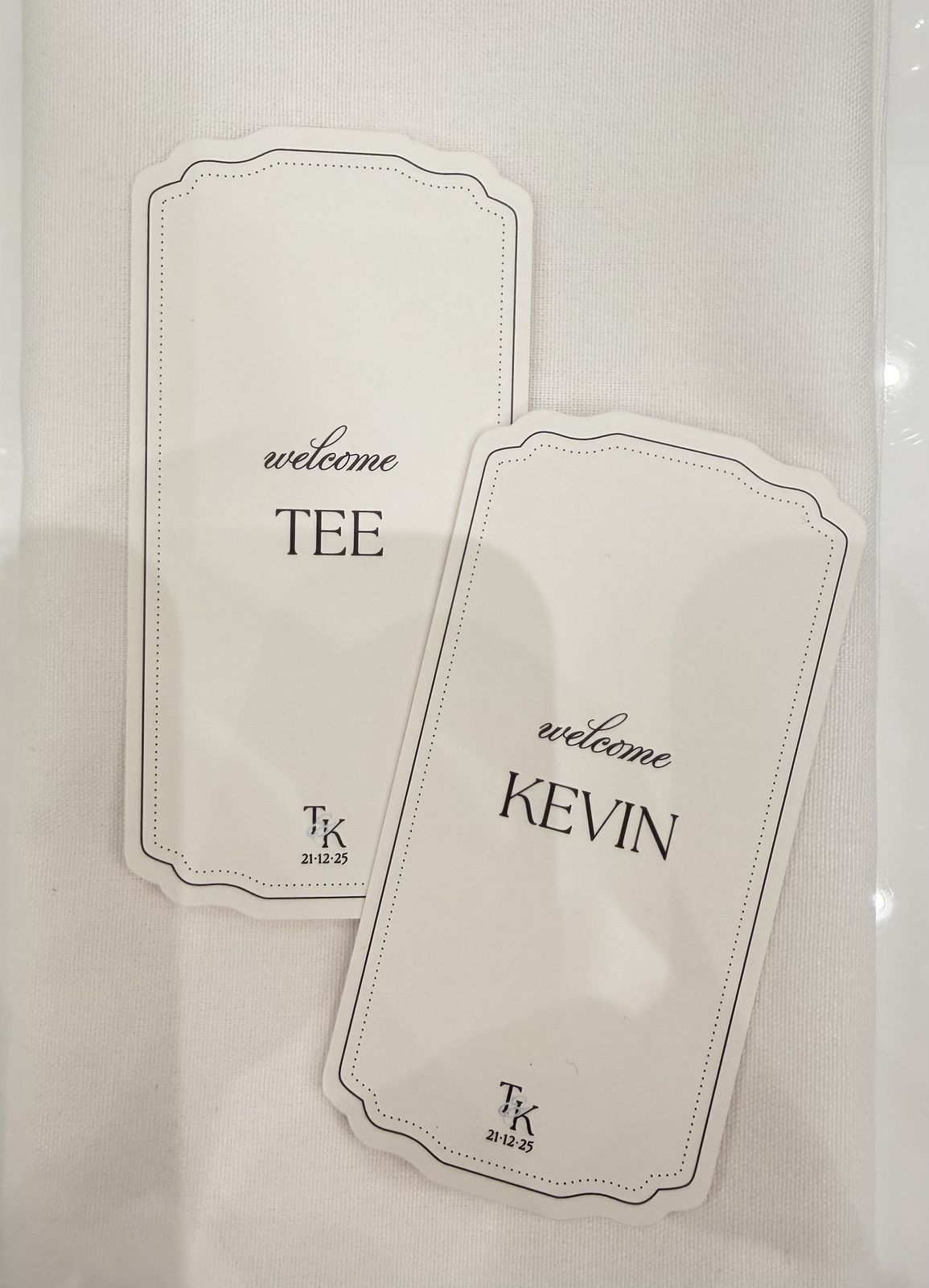Custom wedding name card 5