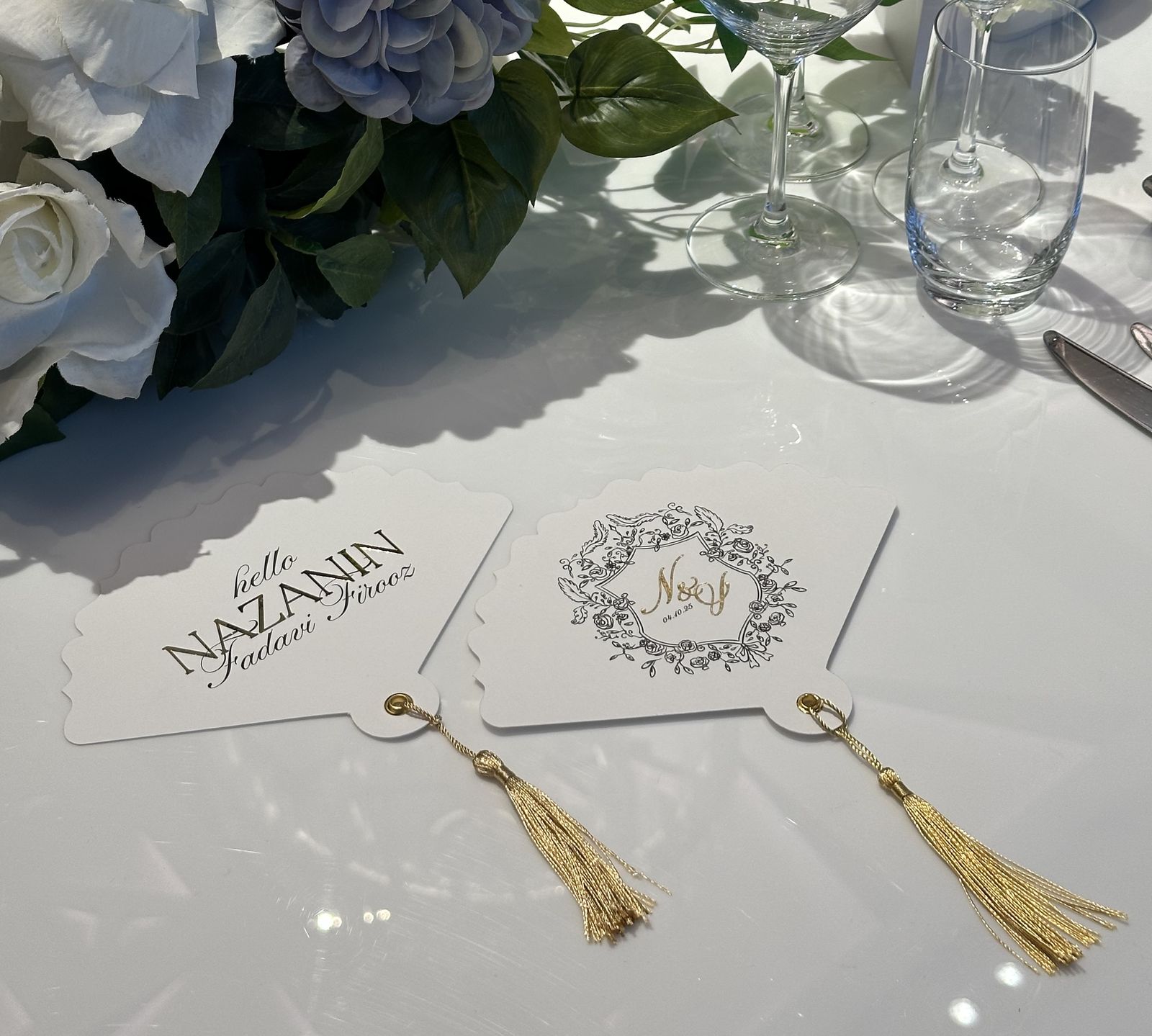 Custom wedding name card 6