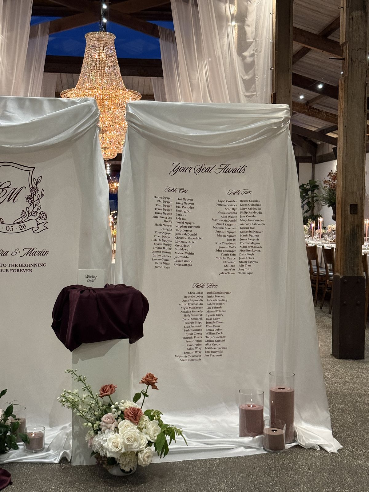 Satin wedding sign 2