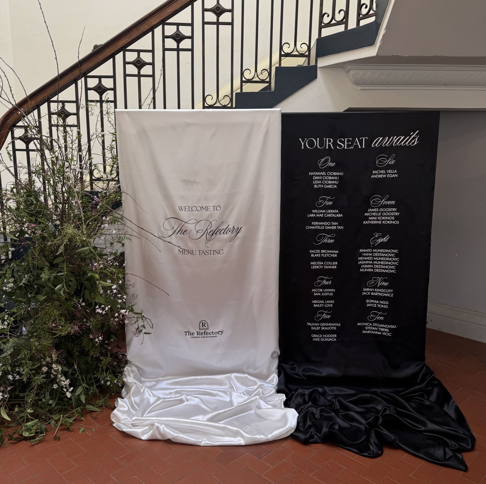 Satin wedding sign 3