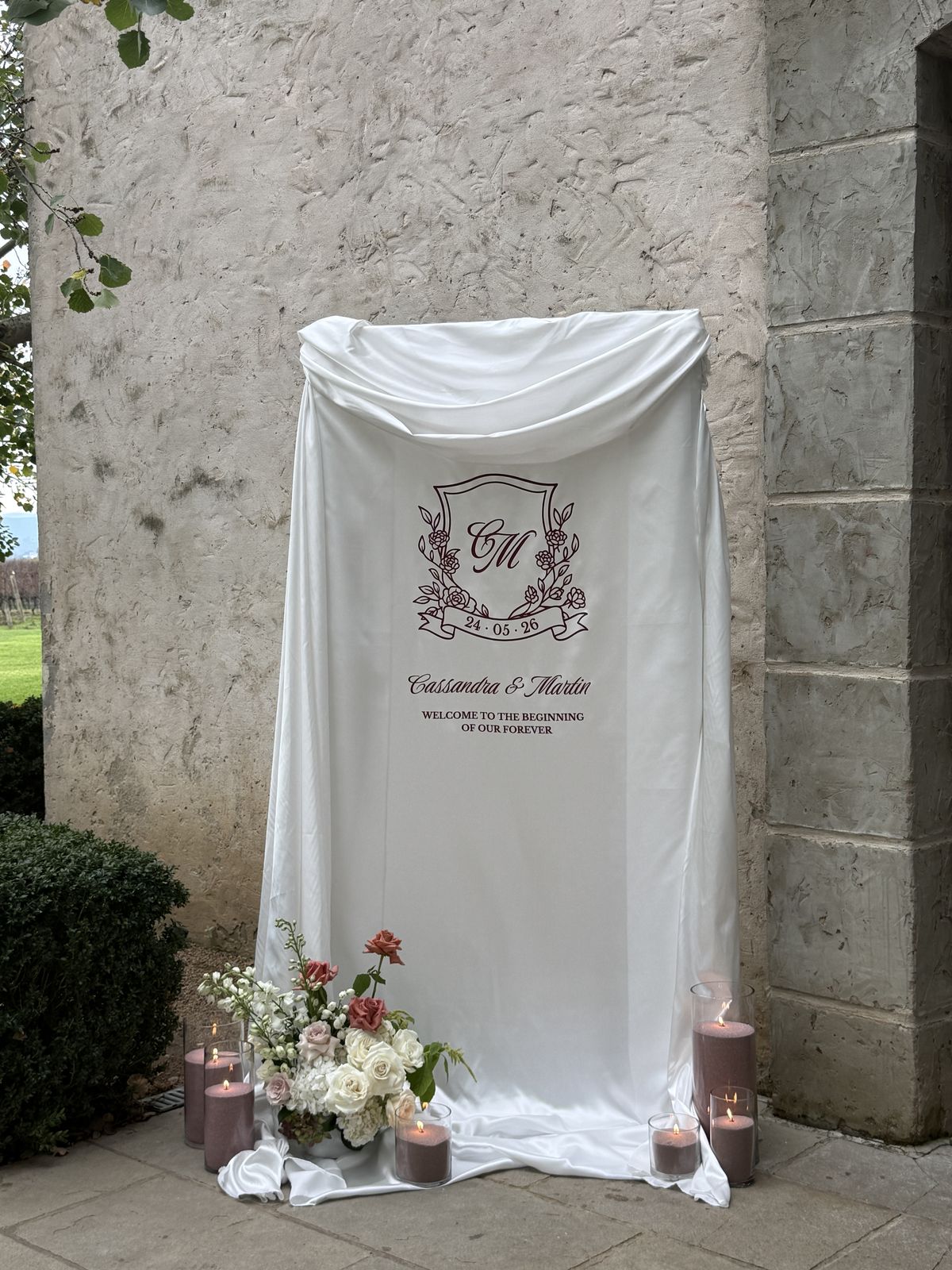 Satin wedding sign 5