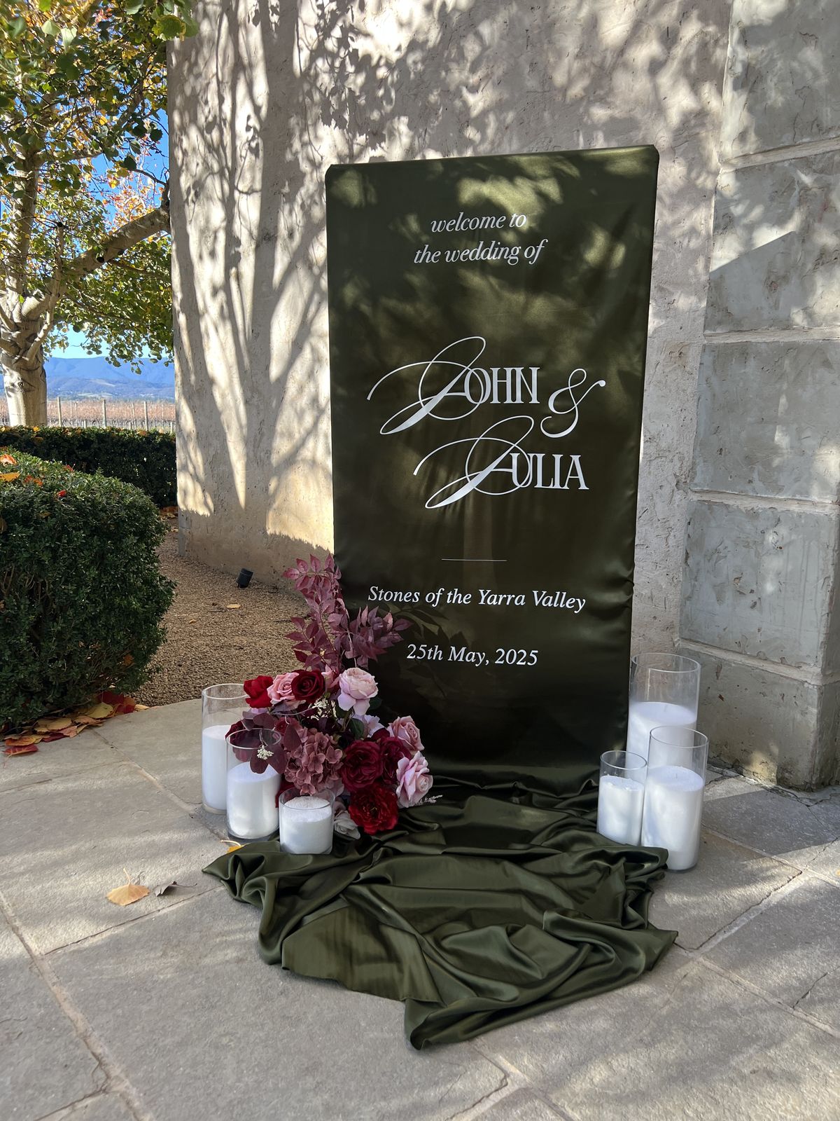 Satin wedding sign 7