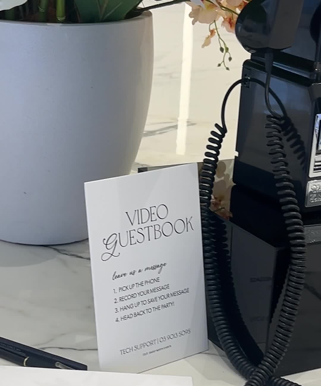 Ghost Booth Events video guest book: a vintage-style phone with a built-in screen